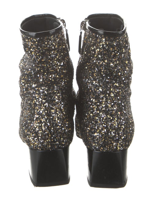 Chanel Interlocking CC Logo Glitter Boots