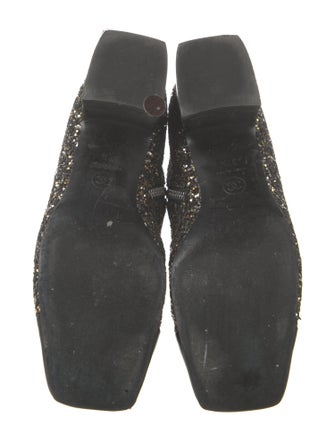 Chanel Interlocking CC Logo Glitter Boots