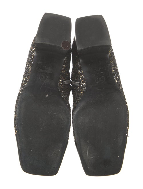 Chanel Interlocking CC Logo Glitter Boots