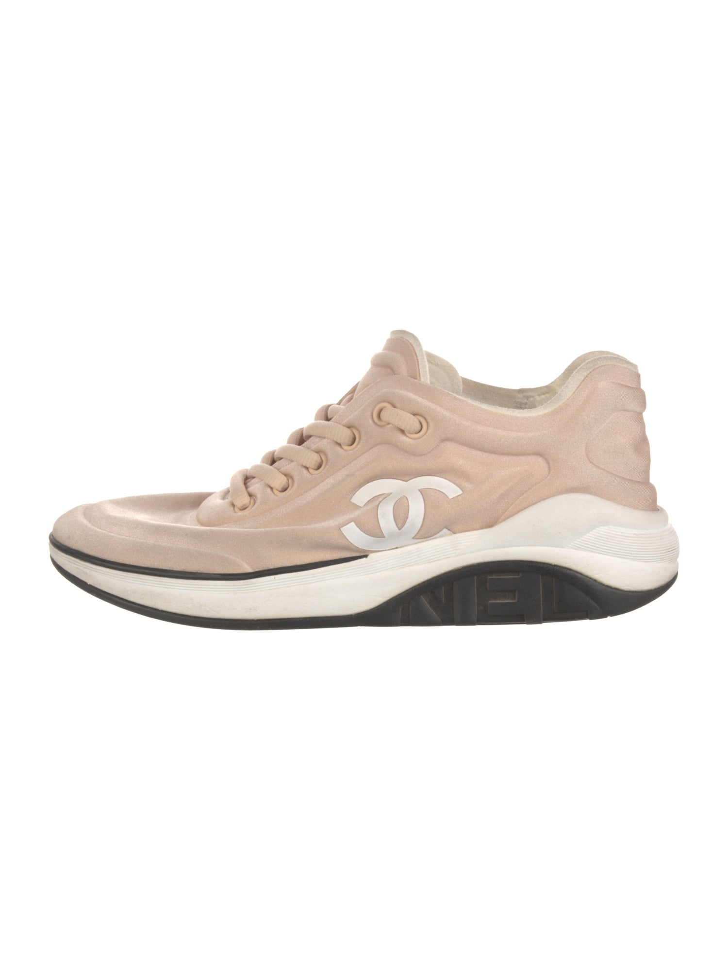 Chanel Interlocking CC Logo Neoprene Sneakers