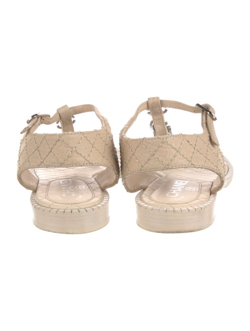 Chanel Interlocking CC Logo Leather Espadrilles