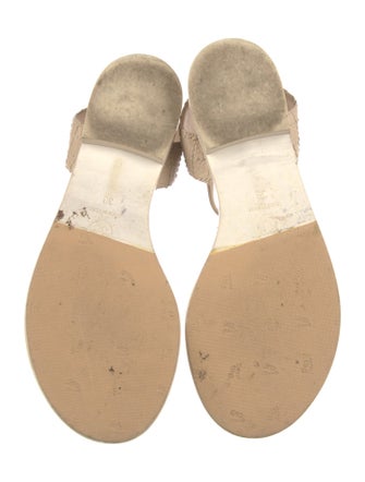 Chanel Interlocking CC Logo Leather Espadrilles