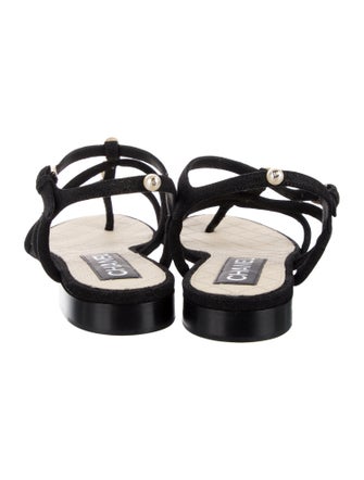 Chanel 2014 Interlocking CC Logo Sandals