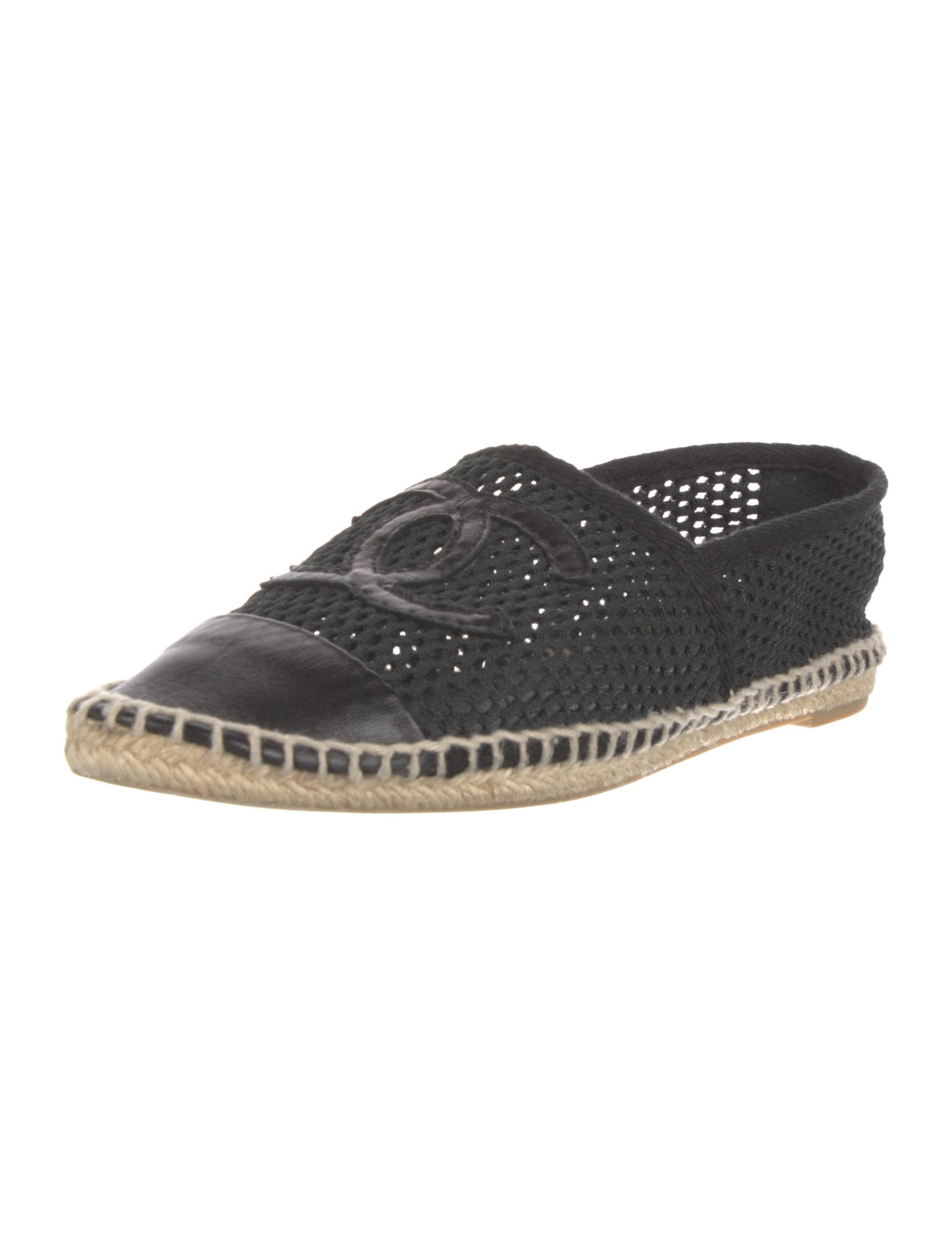 Chanel Interlocking CC Logo Mesh Espadrilles