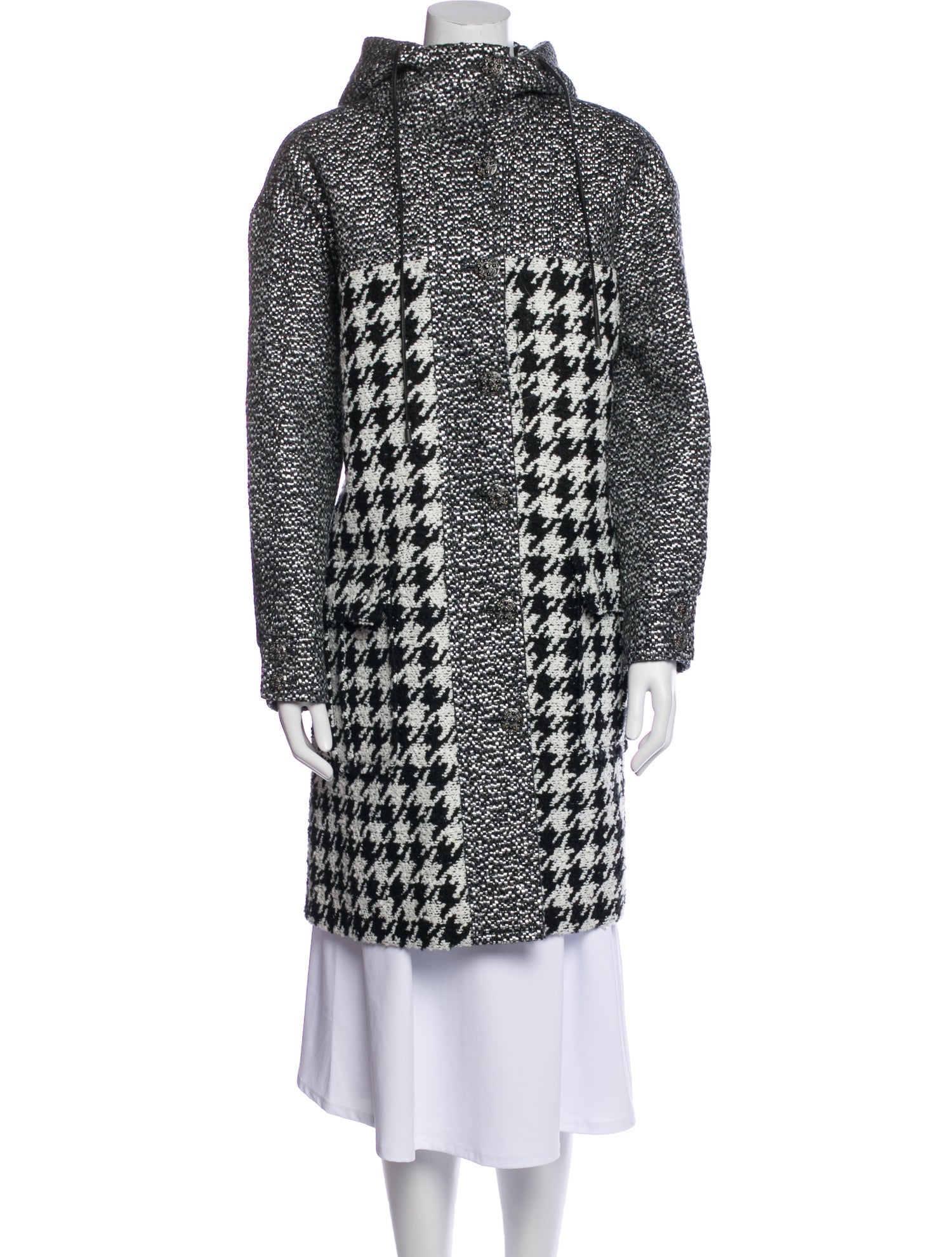 Chanel 2016 Houndstooth Print Peacoat w/ Tags