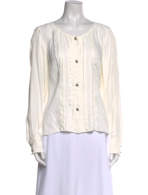 Chanel 2011 Silk Button-Up Top