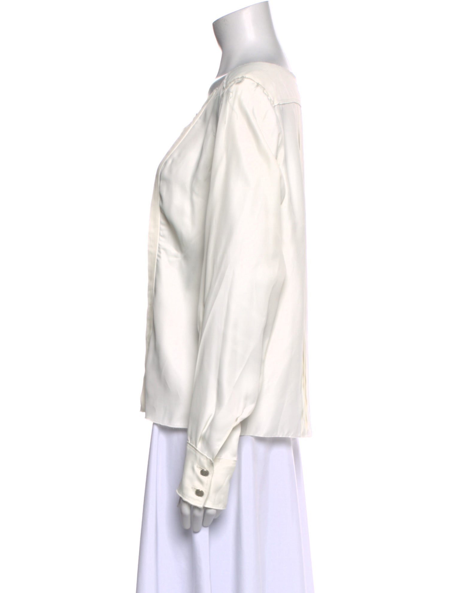 Chanel 2011 Silk Button-Up Top