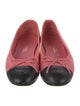 Chanel Interlocking CC Logo Leather Flats