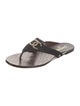 Chanel Interlocking CC Logo Canvas Flip Flops