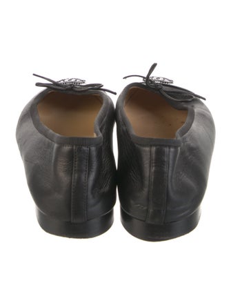 Chanel Interlocking CC Logo Lambskin Ballet Flats