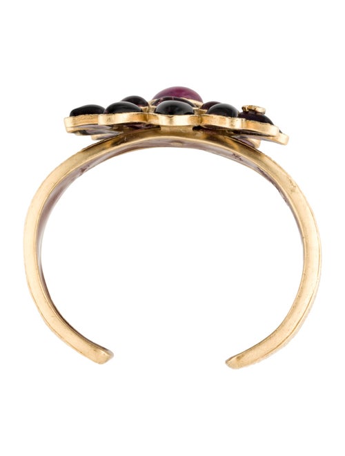 Chanel Gripoix Floral CC Cuff Bracelet