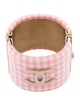 Chanel Gingham CC Hinged Cuff