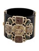 Chanel Strass & Resin CC Hinged Cuff Bracelet