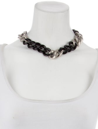 Chanel Resin Curb Chain Necklace