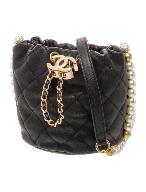 Chanel Mini About Pearls Drawstring Bucket Bag