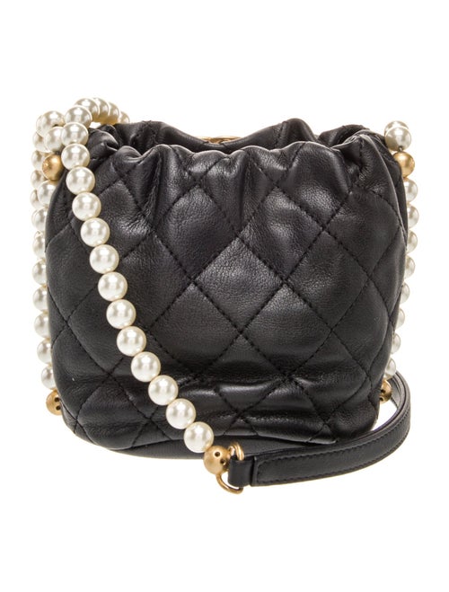 Chanel Mini About Pearls Drawstring Bucket Bag