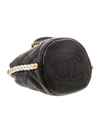Chanel Mini About Pearls Drawstring Bucket Bag