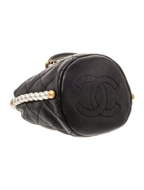 Chanel Mini About Pearls Drawstring Bucket Bag