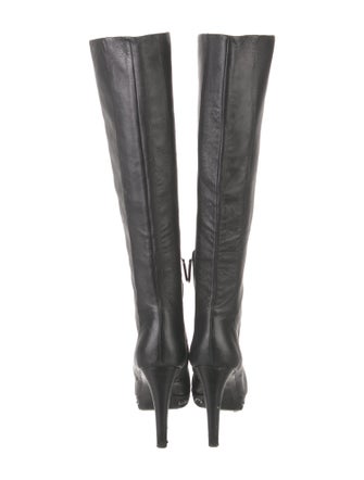 Chanel Interlocking CC Logo Leather Boots