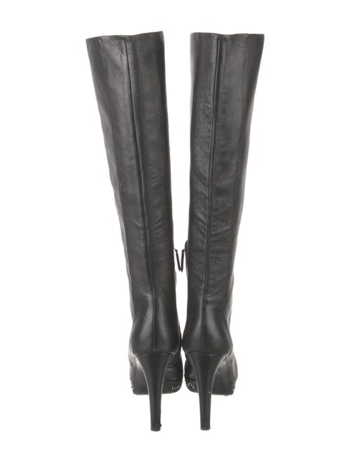 Chanel Interlocking CC Logo Leather Boots