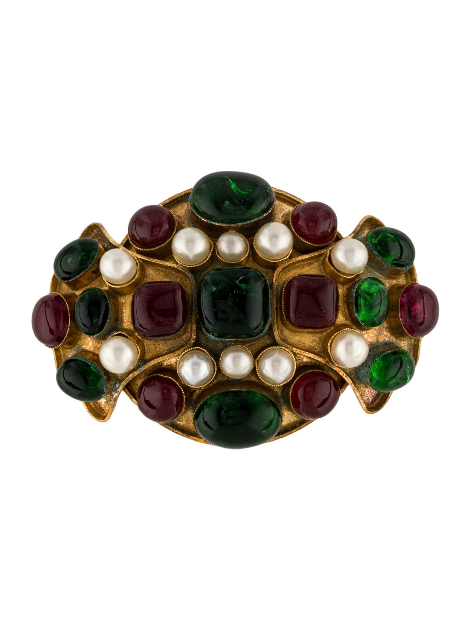 Chanel Vintage Faux Pearl & Gripoix Brooch