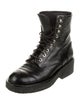 Chanel Interlocking CC Logo Calfskin Combat Boots