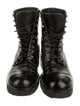 Chanel Interlocking CC Logo Calfskin Combat Boots