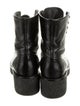 Chanel Interlocking CC Logo Calfskin Combat Boots
