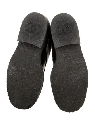 Chanel Interlocking CC Logo Calfskin Combat Boots