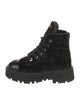 Chanel Interlocking CC Logo Suede Combat Boots