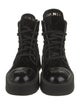 Chanel Interlocking CC Logo Suede Combat Boots