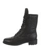 Chanel Interlocking CC Logo Leather Combat Boots
