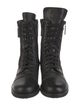 Chanel Interlocking CC Logo Leather Combat Boots