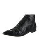 Chanel Interlocking CC Logo Patent Leather Boots