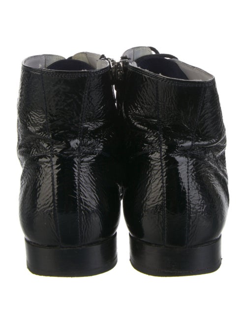 Chanel Interlocking CC Logo Patent Leather Boots