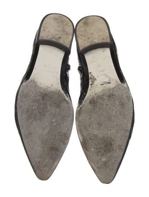 Chanel Interlocking CC Logo Patent Leather Boots