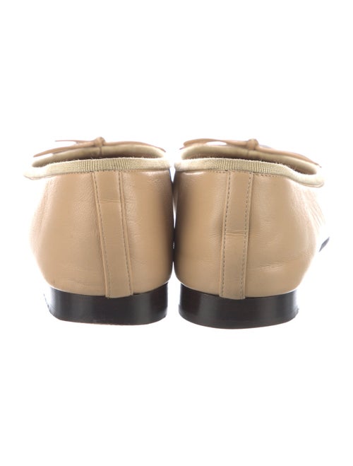 Chanel Interlocking CC Logo Leather Ballet Flats