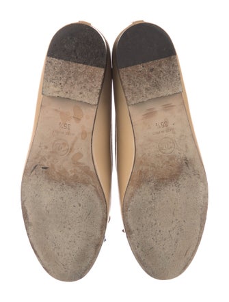 Chanel Interlocking CC Logo Leather Ballet Flats