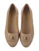 Chanel Interlocking CC Logo Leather Ballet Flats