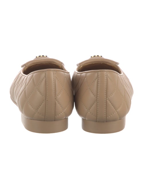 Chanel Interlocking CC Logo Leather Ballet Flats