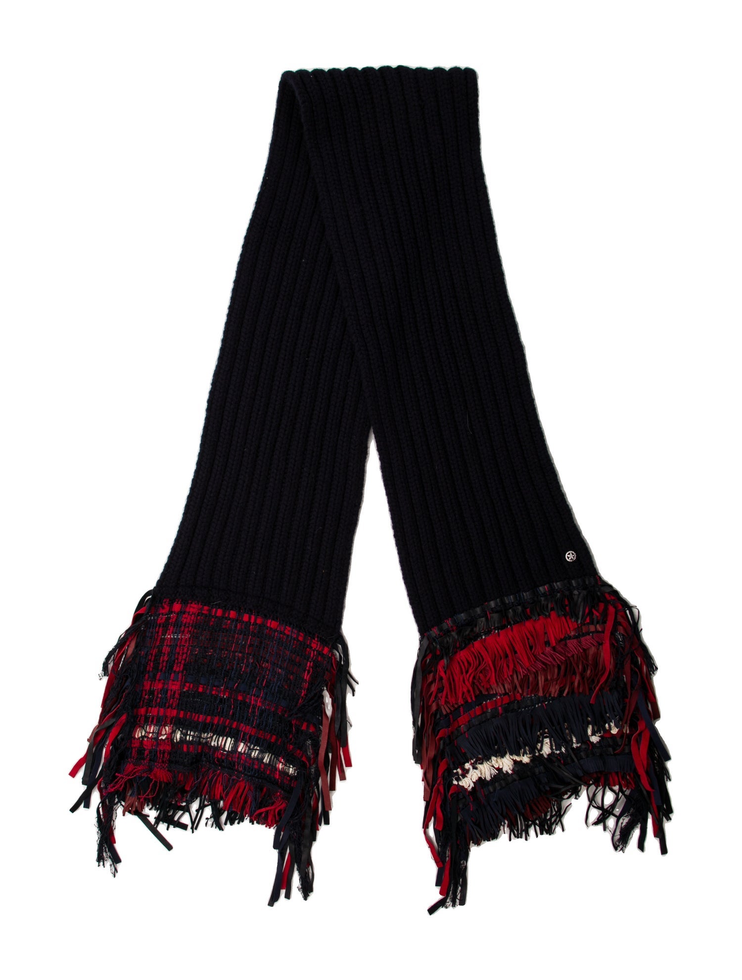 Chanel Cashmere Interlocking CC Logo Scarf