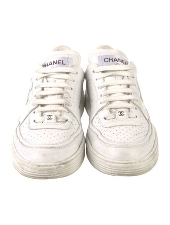 Chanel Interlocking CC Logo Leather Sneakers