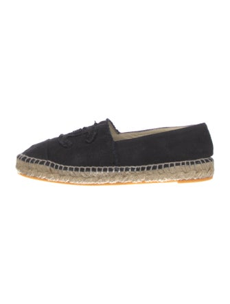 Chanel Interlocking CC Logo Suede Espadrilles
