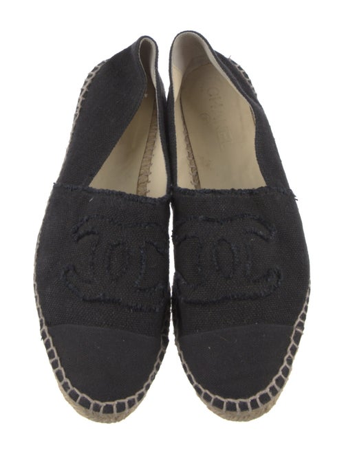 Chanel Interlocking CC Logo Suede Espadrilles