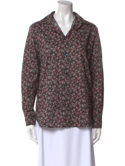 Chanel 2024 Floral Print Button-Up Top