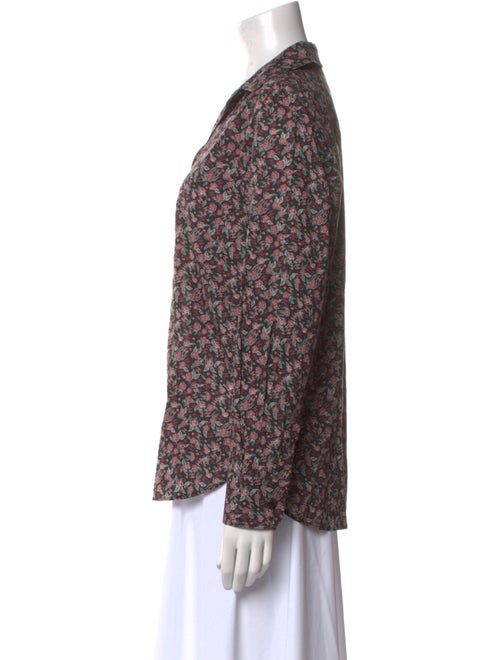 Chanel 2024 Floral Print Button-Up Top