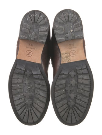 Chanel 2014 Interlocking CC Logo Combat Boots