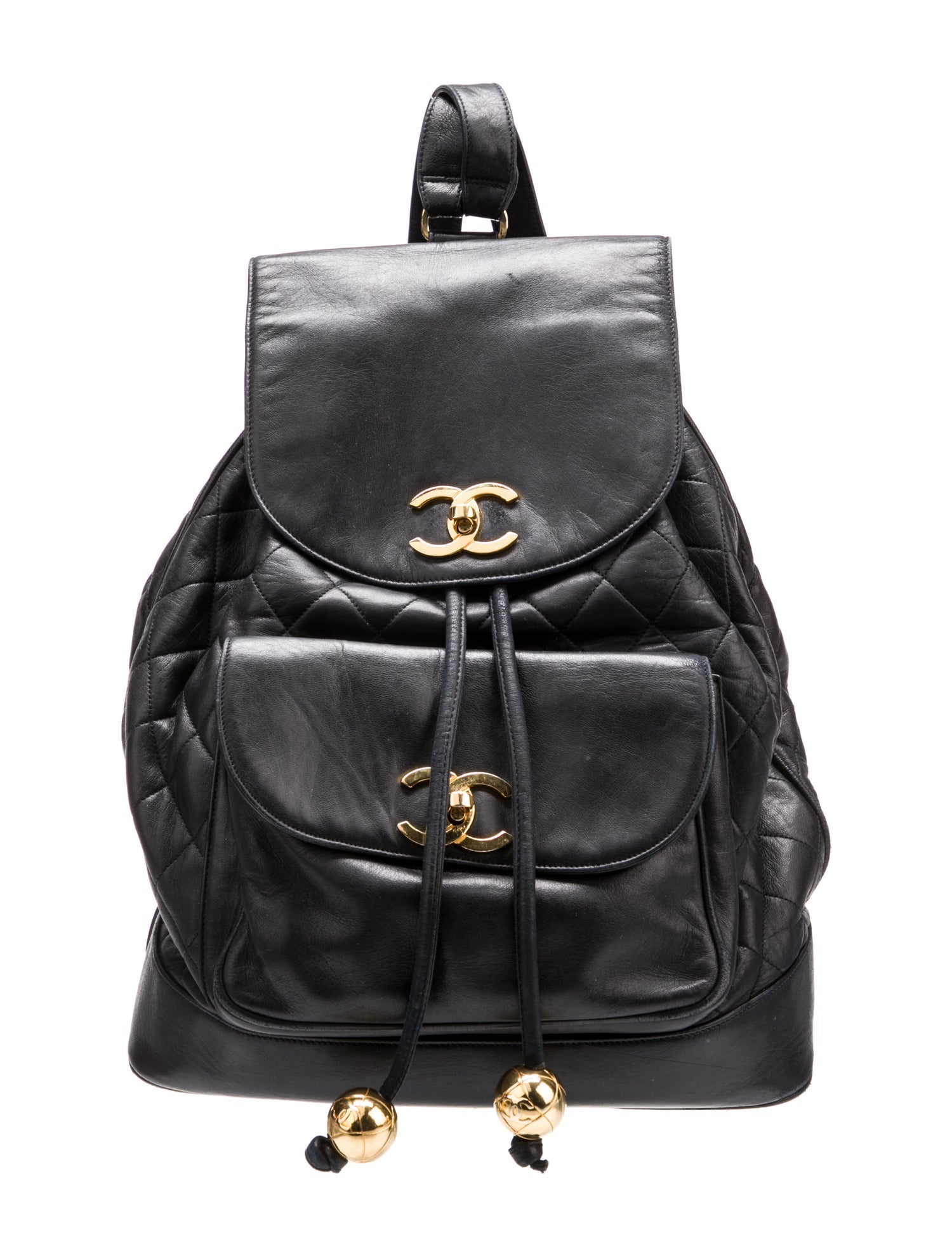 Chanel CC Quilted Drawstring Backpack