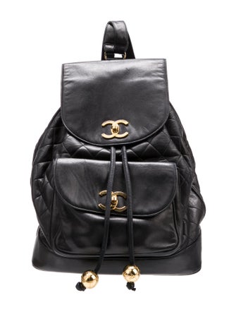 Chanel CC Quilted Drawstring Backpack