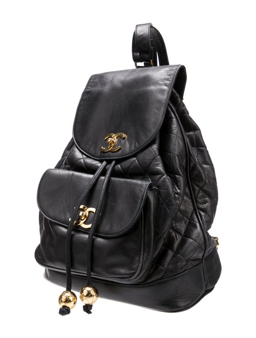 Chanel CC Quilted Drawstring Backpack